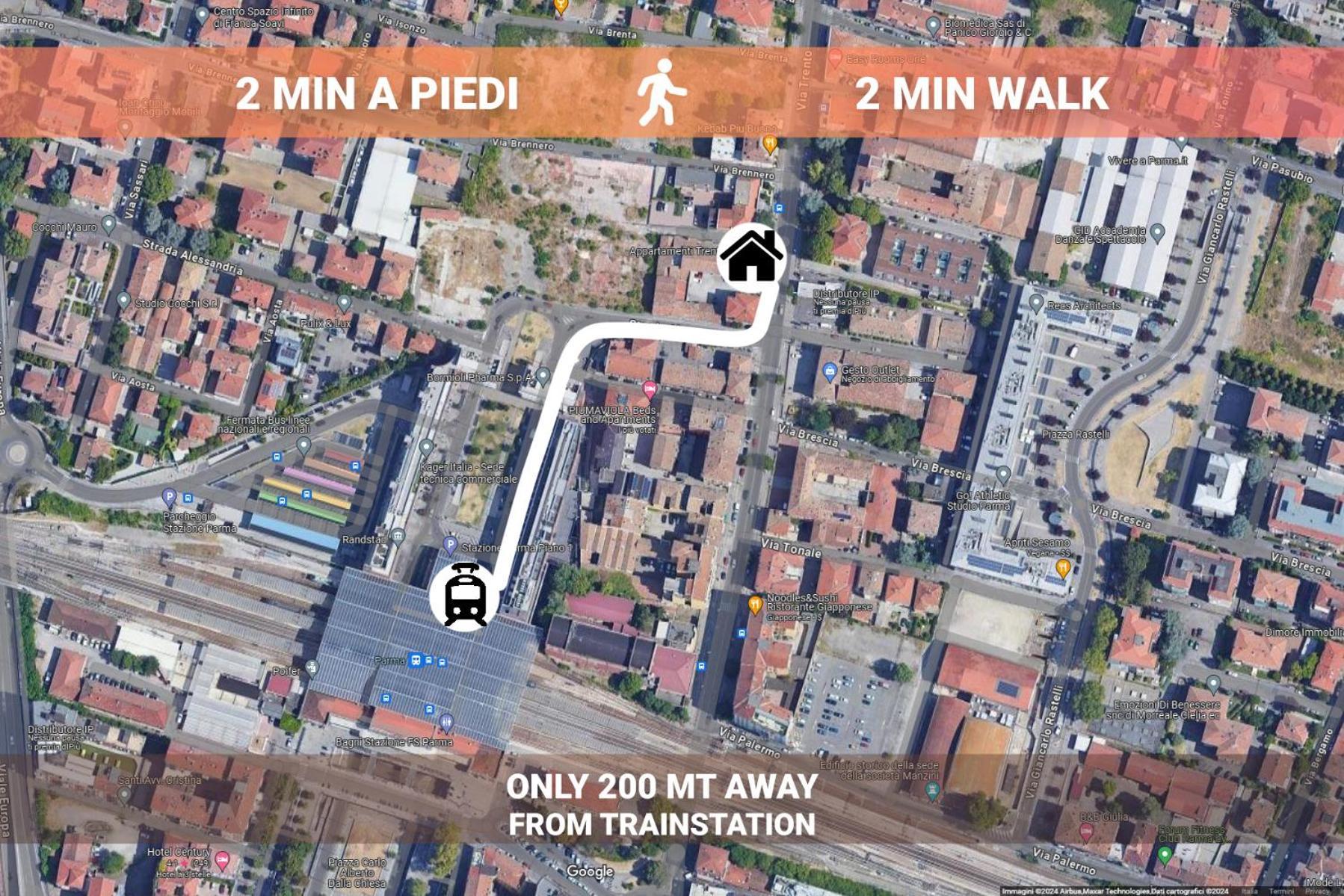 Appartamento Stazione 200M - Wifi - Aria Condizionata - Smart Tv Parma Esterno foto